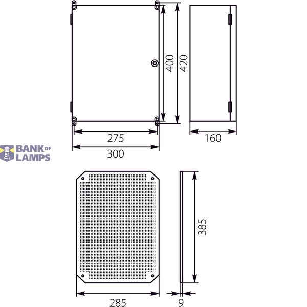 Plastic box UNIbox Uni-1/T   400x300x160 image 1