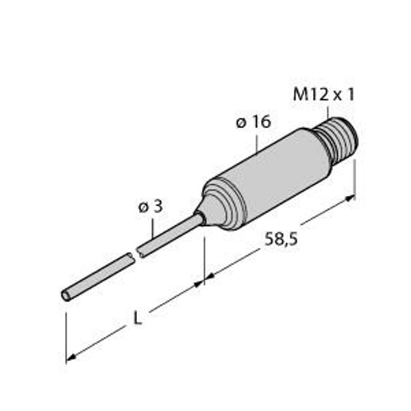 Temperature Detection With Current Output and PNP/NPN Transistor Switching Output   TTMS-203A-CF-LIUPN-H1140-L150 image 1