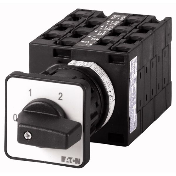 T3-6-8370/EZ Changeoverswitches, T3, 32 A, centre mounting, 6 contact unit(s), Contacts: 12, 90 °, maintained, Without 0 (Off) position, 1-2, Design number 8370 image 1