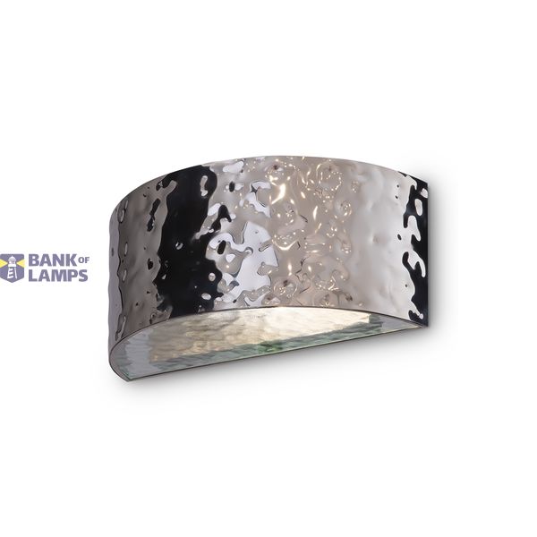 Modern Ripple Wall Lamp Chrome image 1