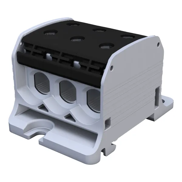 STB 50-3 Rail-mounted terminal block Al/Cu 87360 SIMBLOCK black image 1