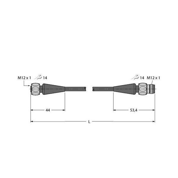 Food & Beverage Hygienic, TPE Extension Cable   RKH4.5-5-RSH4.5/TFG image 2