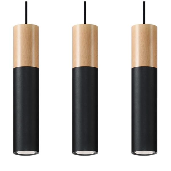 HANGING LAMP PABLO 3L BLACK GU10 3X40W IP20 image 1