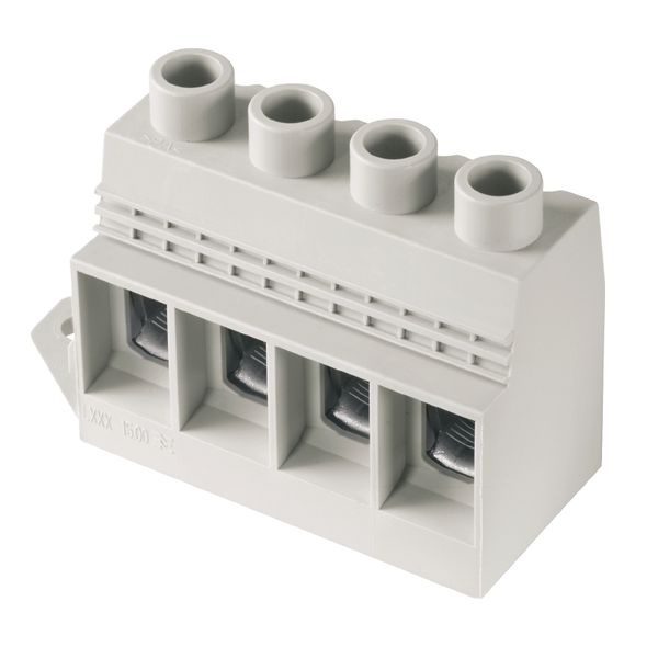 Printed circuit board terminals, 15.00 mm, Number of poles: 3, 90°, Solder pin length (l): 4.5 mm, tinned, Pebble grey, Clamping yoke connection, Clamping range, max. : 50 mm², Box image 3