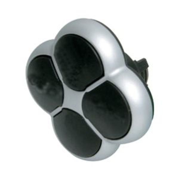 M22-D4-S Position pushbutton, RMQ-Titan, Actuators non-flush, momentary, 4-fold, opposing pushbuttons not mechanically interlocked, Bezel: titanium image 2