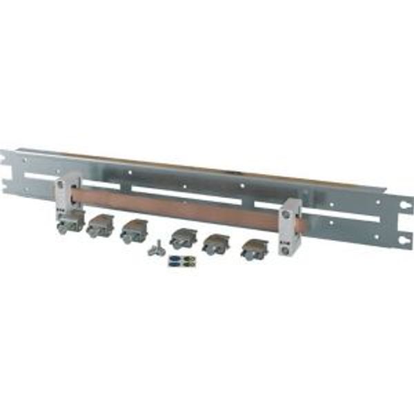 BPZ-GND-400 Earth bar (copper) 20x5mm, insulated on mounting plate, for housing width 400mm image 2