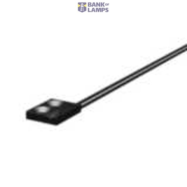 Fiber optic sensor head, limited reflective, transparent object detection, square, flat-view, R10 fiber, 2 m cable E32 2115D image 1