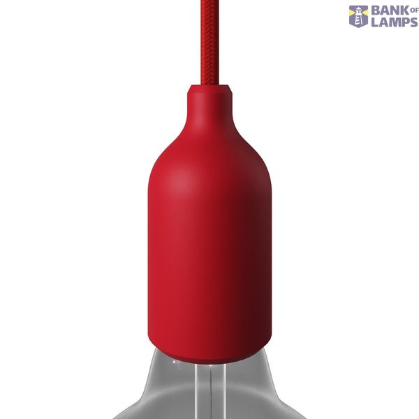 Silicone E27 lamp holder kit with hidden cable clamp image 1