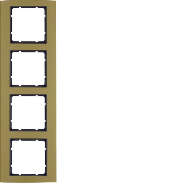 Frame 4gang, B.3, al. gold/ant. matt, al. anodised image 1