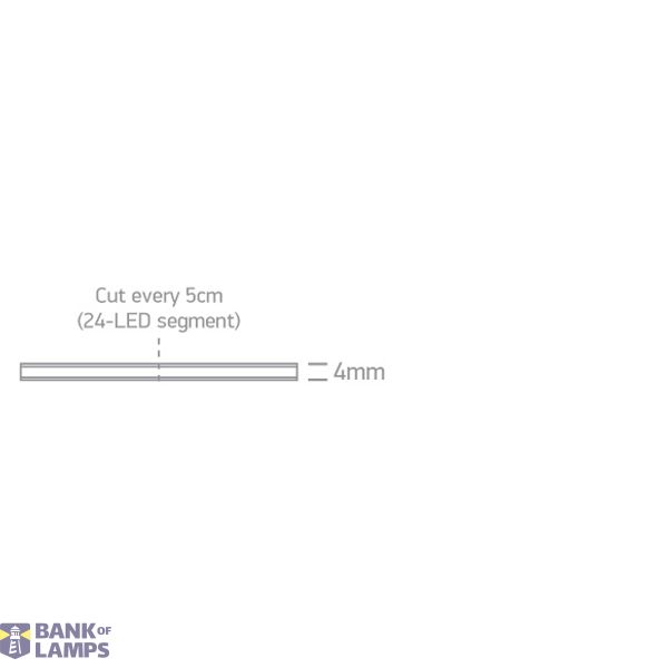 COB LED STRIP 24V WW 5m ROLL 4W/m IP20 image 2