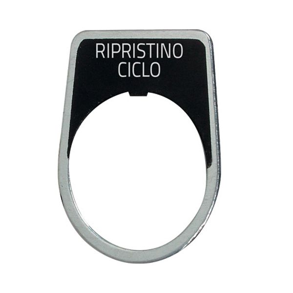 Legend plate "RIPRISTINO CICLO" image 1