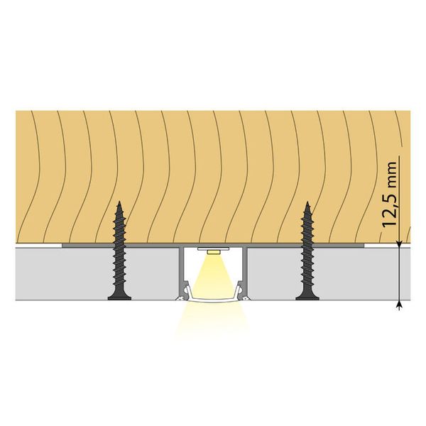 Aluminum profile for plasterboards AA 77x15 mm Whitey diffusion 2 m image 1