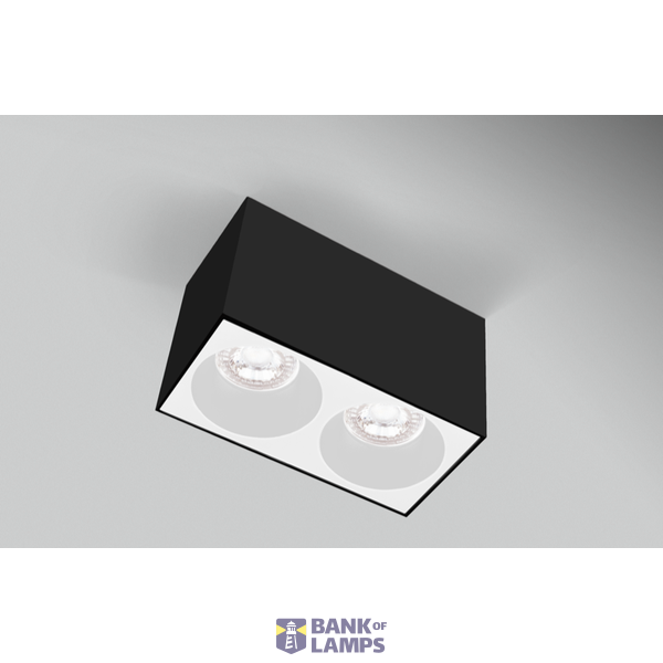 PLAFONIERA LED ESSENZA QUBE NERA/BIANCA image 1