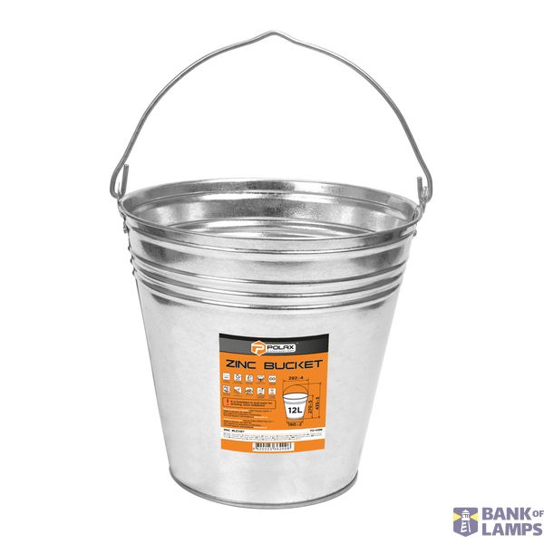 Zinc bucket 12L image 1