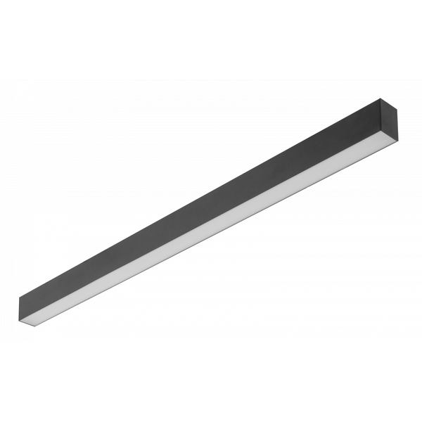 LED linear luminaire LUNA, 40 W, 3200 lm, 4000K, IP20, 100°, 120 cm, black image 1