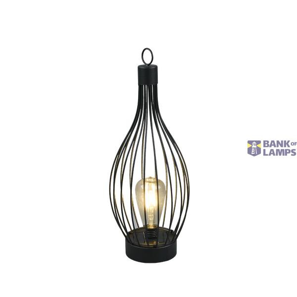 Mairana solar table lamp matt black dusk sensor image 1