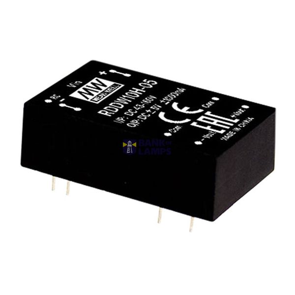 RDDW10H-12 DC/DC Converter 43-160V:+/-12V +/-416mA 10W, MEAN WELL image 1