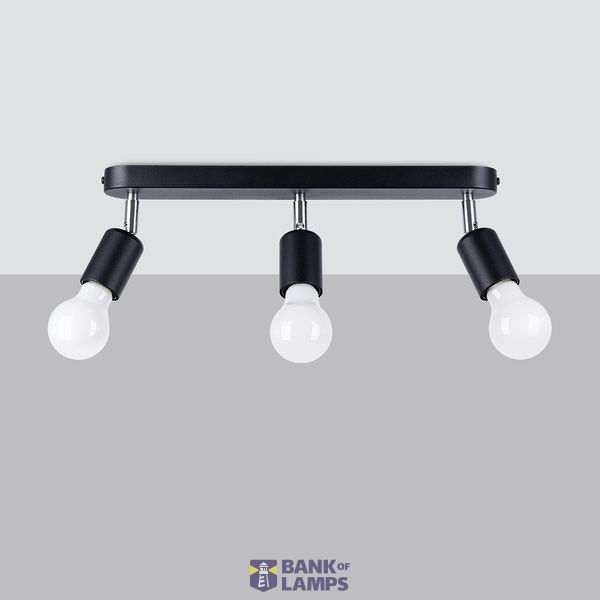 CEILING LAMP FORNES 3 BLACK E27 3X60 IP20 image 7