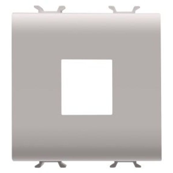 ADAPTER FOR HOUSING DATA CONNECTORS - TYPE AMP/KEYSTONE JACK - 2 MODULES - NATURAL SATIN BEIGE - CHORUSMART image 1