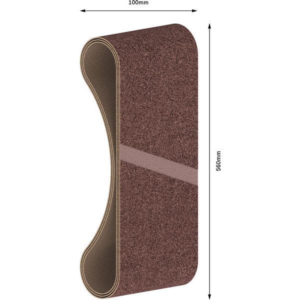 3-piece X440 sanding belt set 100 x 560 mm, 80 image 3
