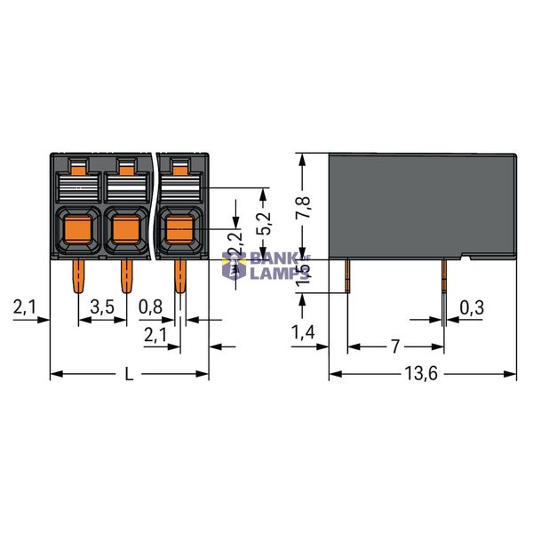 THR PCB terminal block push-button 1.5 mm² black image 2