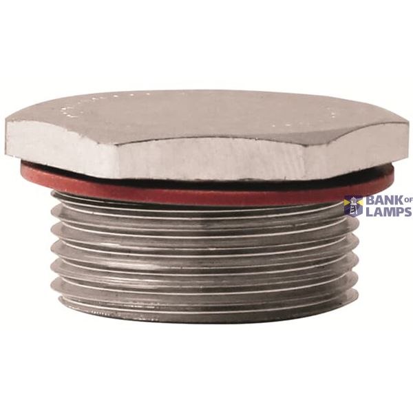 Plug Hexagonal with O-ring ATEX EXD Nickel Plated Brass M32 Metallic R image 1