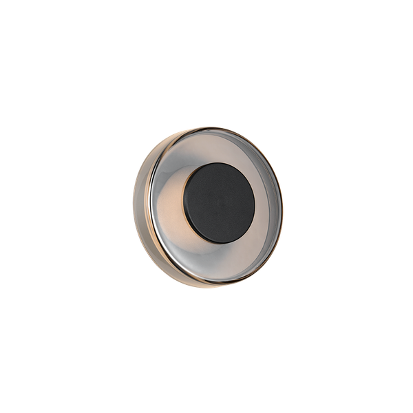 Celeste LED wall lamp matt black/chrome plated/wood image 1