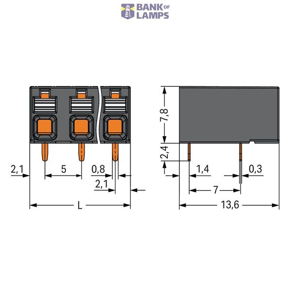 THR PCB terminal block push-button 1.5 mm² black image 3