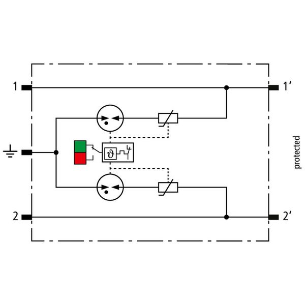Modular surge arrester for 2 single lines BLITZDUCTORconnect with stat image 3