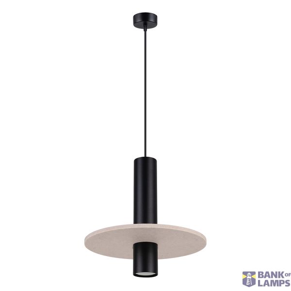 Pendant lamp PELTA 1 black/beige image 2