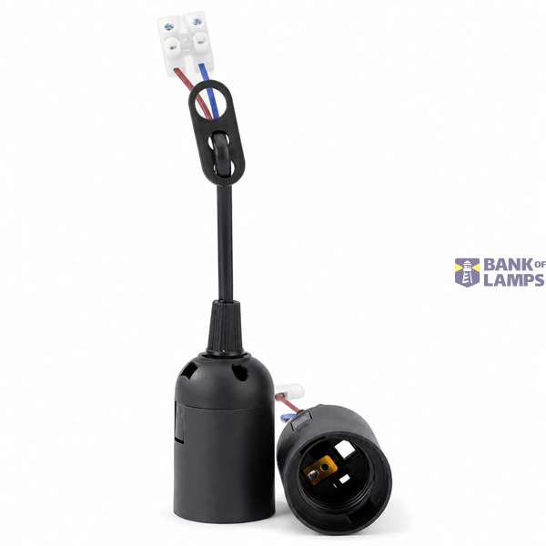 Fast Connection Lamp Holder E14 Black (50pcs Bag) image 1