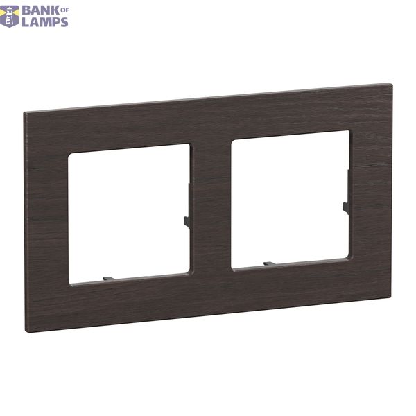 2 GANG PLATE DARK OAK image 1