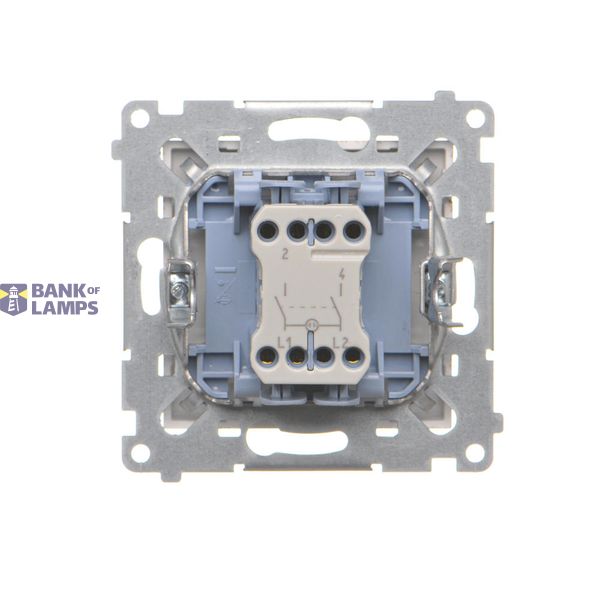Double socket outlet with earthing for IP44 version with frame seal, with shutters, (module), Simon 24, IP20/IP44, 16A, black matt, Flap color: Same as a cover image 2