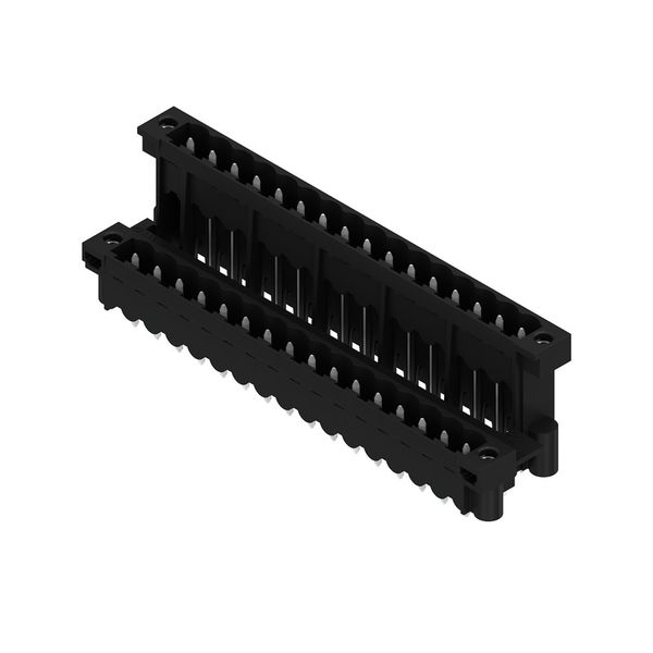 PCB plug-in connector, male header, Flange / Solder flange, THT/THR solder connection, 5.08 mm, Number of poles: 32, 180°, Solder pin length (l): 3.2 mm, tinned, black, Box image 2