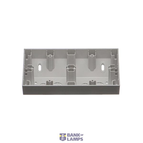 Double surface mouted corner box, matt aluminum image 1