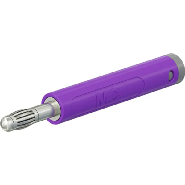 4 mm plug, crimp connection, 2.5 mm², purple, 64.2054-26 image 1