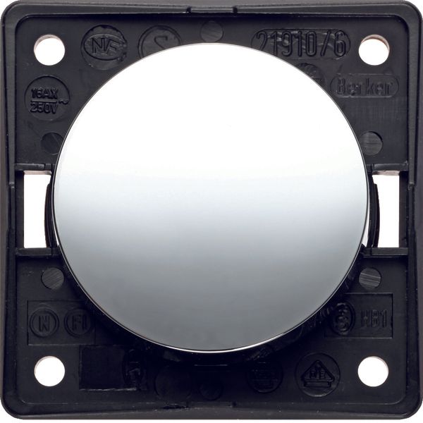 On/off switch, Integro - Design Flow/Pure, chrome glossy, galvanised image 1