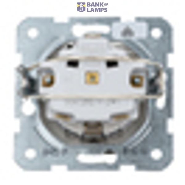 Socket outlet, flap cover, screw clamps, silver image 7