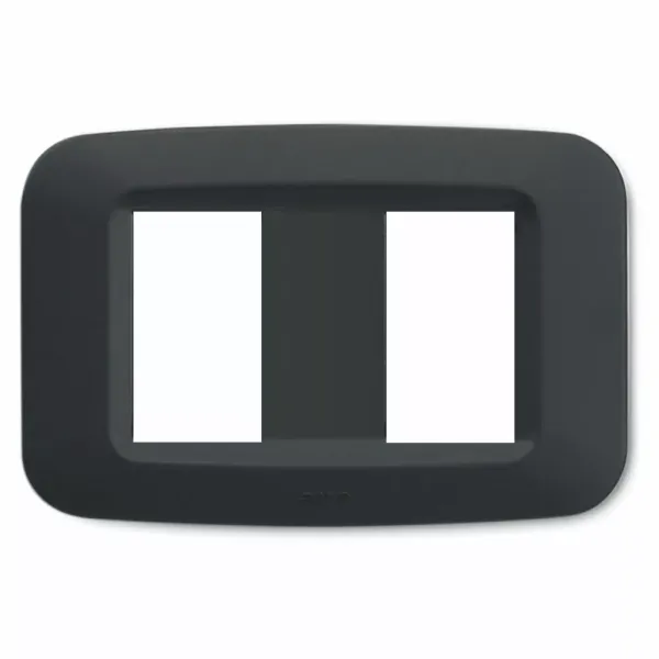 YES MOULDED FR.PLATE 1+1M.NOIR GREY image 1