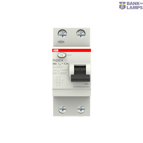 FH202 A-40/0.3 U CEBEC Residual Current Circuit Breaker 2P A type 300 mA image 1