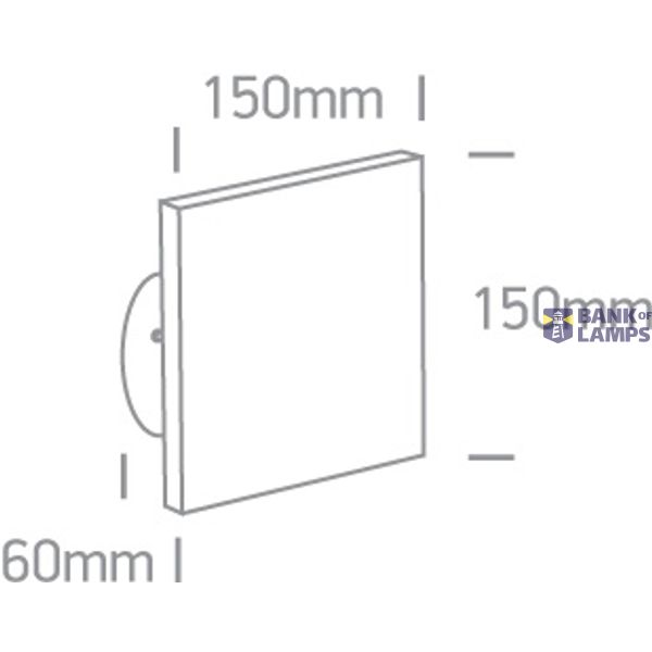 ANTHRACITE WALL LED 7W WW IP54 230V DARK LIGHT image 3