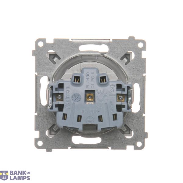 IP44 single socket outlet - with Premium frame seal - transparent flap, (module), 16A, 250V, Screw, Bronze matt, metalic image 1