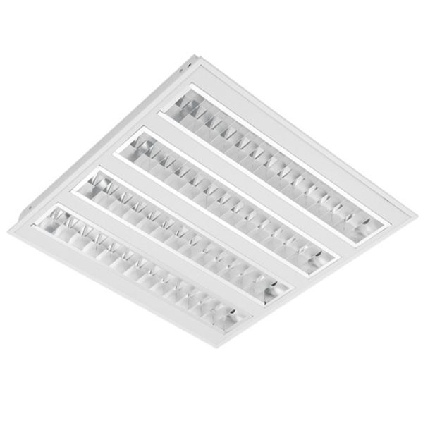 MODUS IS,recessed , 600, square A , bright AL louvre, 4x LED 840, non-dim driver 1400mA, ISODOM5, emergency pack image 1