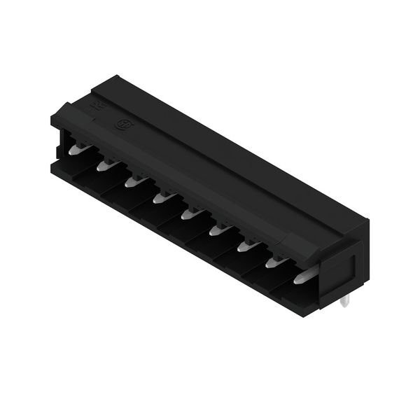 PCB plug-in connector, male header, Dovetails for fixing blocks, THT solder connection, 5.08 mm, Number of poles: 9, 90°, Solder pin length (l): 4.5 mm, tinned, black, Box image 8