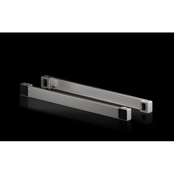 Base/plinth corner pieces with base/plinth trim panels, front and rear for VX base/plinth system, stainless steel New version image 1