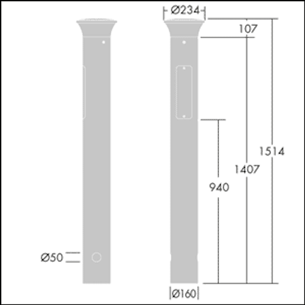 TR B S 10L35 MAS 740 RGB R/S CL2 MGR - LED bollard image 3