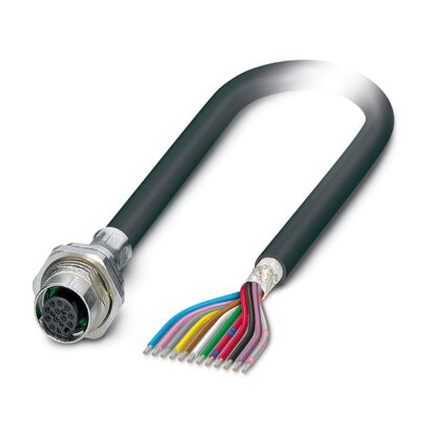 SACCBP-FS-12CON-M16/2,0-PVCSCO - Device connector, rear mounting image 1