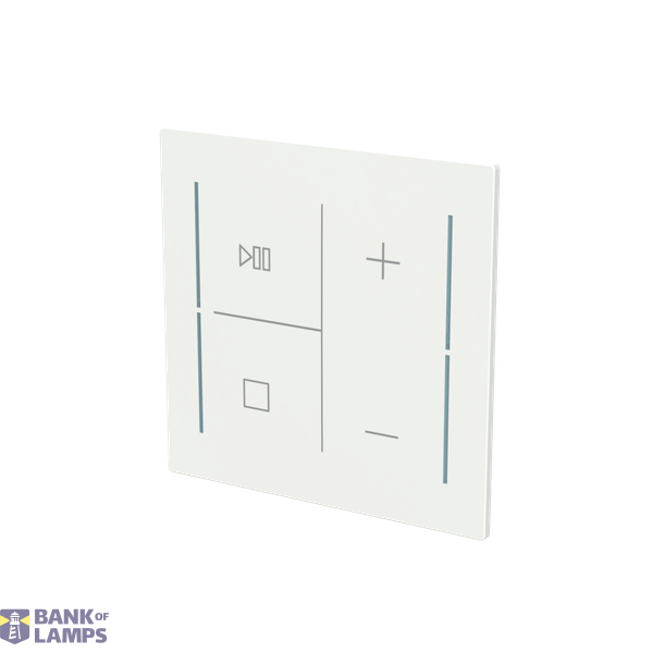 LFMW/A.4.70.1-44M Cover plate with legend with Symbols "music control" studio white matt - Trevion® image 2