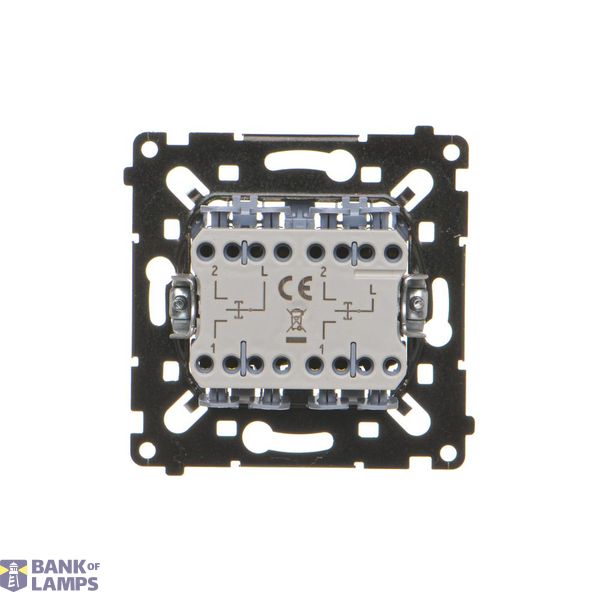 Single button for switches and push buttons, white image 1