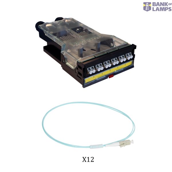 Cassette panel HD modular equipped LC duplex for 12 fibers multimode image 2